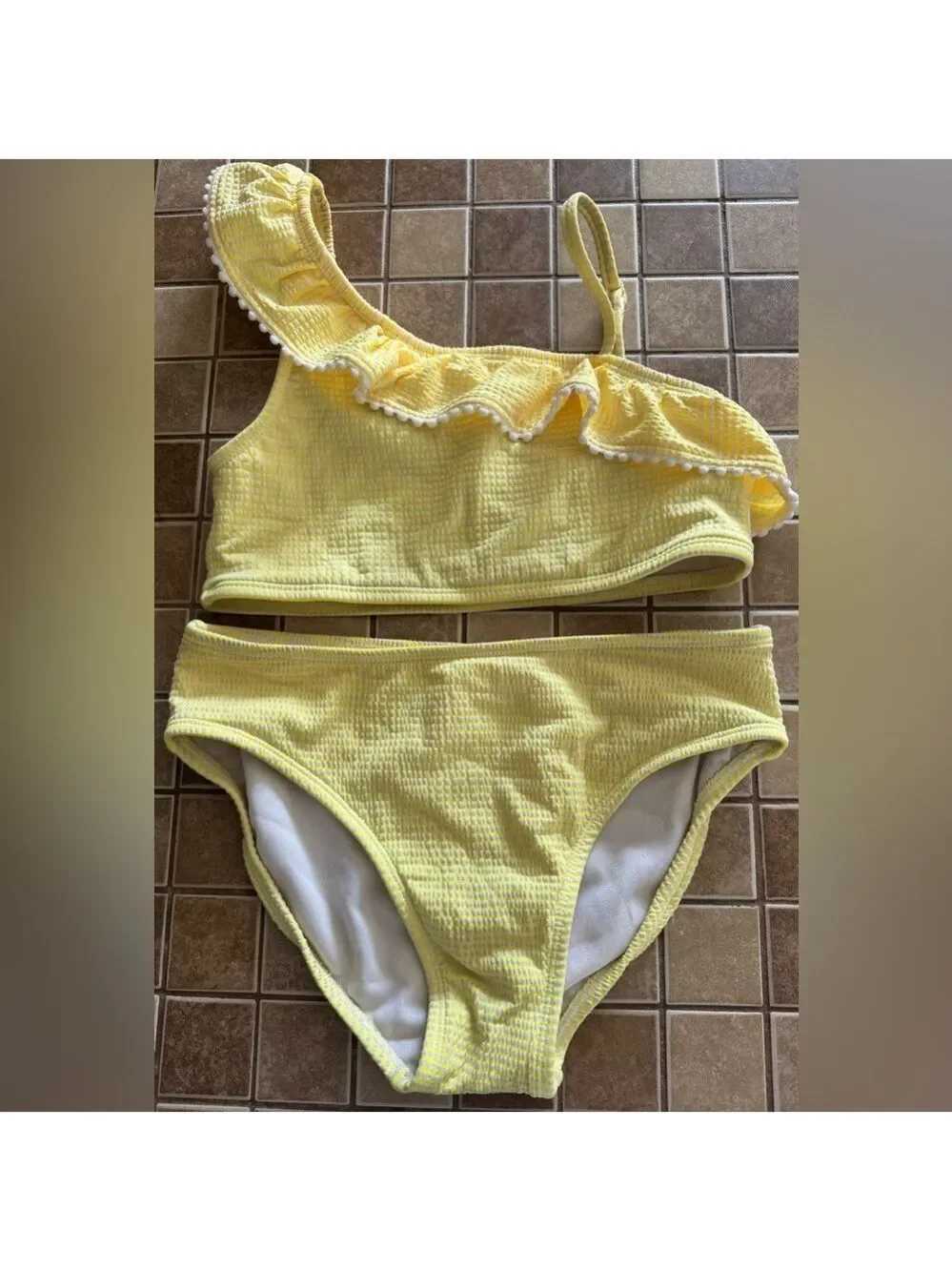 Cat & Jack Yellow Ruffle Bikini Swimwear